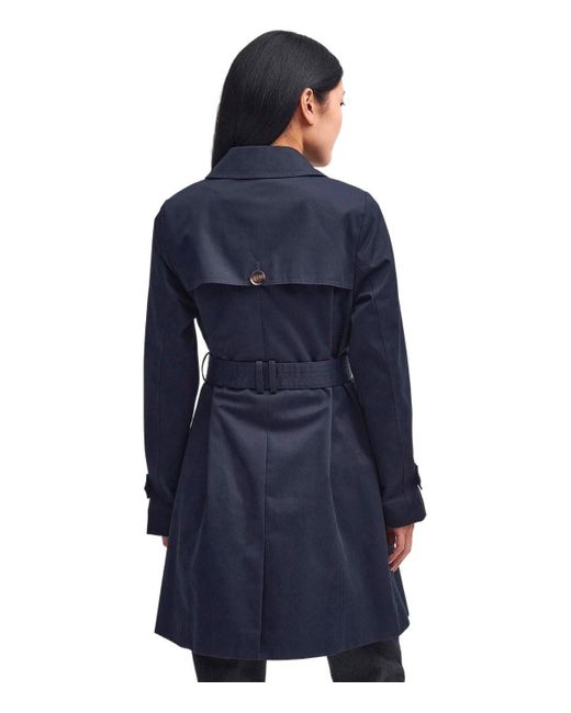 Barbour Blue Greta Trench Coat