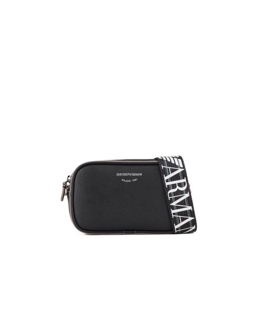 Emporio Armani Camera Bag Blauwe Crossbody Tas in het Black