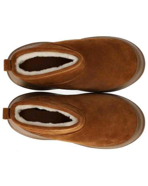 Moon Boot Brown Luna Low Cognac Ankle Boot