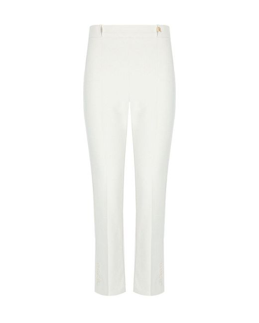 Elisabetta Franchi White Flare Pants