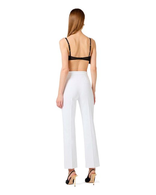Elisabetta Franchi White Flare Pants