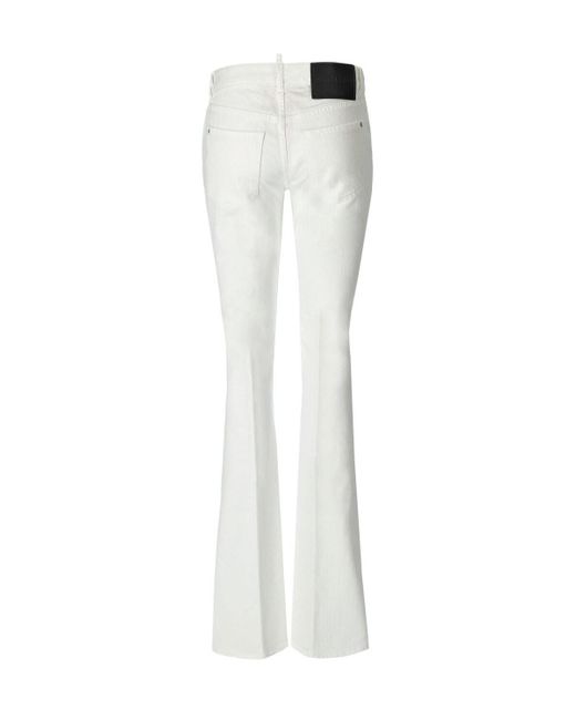 DSquared² White TWIGGY Flare Jeans