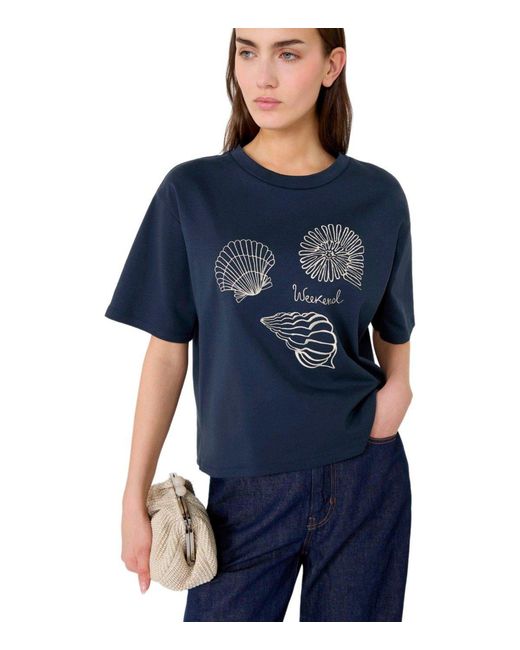 Weekend by Maxmara Blue Sabato T Shirt