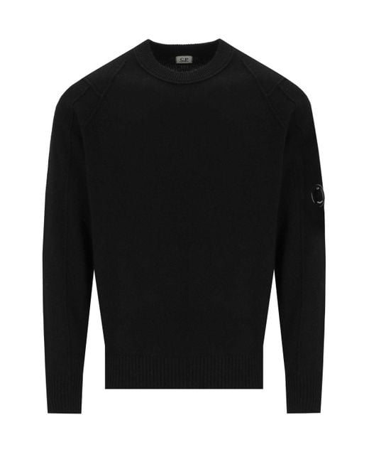 Maglione girocollo di C P Company in Black da Uomo
