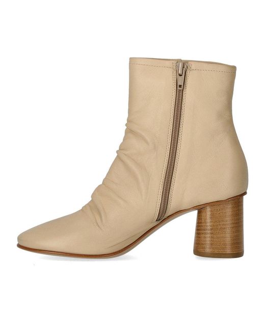 Elena Iachi Natural Charme Ecrú Heeled Ankle Boot
