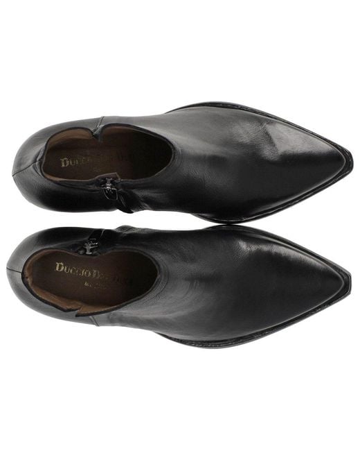 Duccio Del Duca Black Texan Ankle Boot