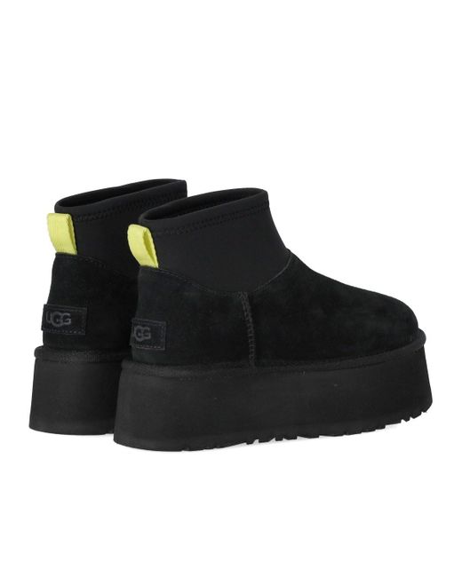 Ugg Schoenen ,Zwart ,Leer Classic Mini Dipper Boots in het Black