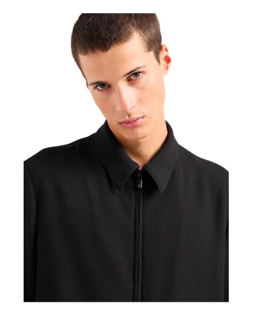 Emporio Armani Black Crepe Jacket for men