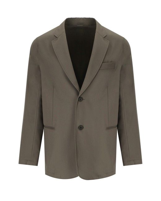 Emporio Armani Green Travel Essential Single-Breasted Jacket for men
