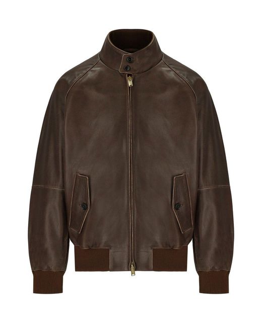 Baracuta Brown G9 Leather Chocolate Bomber Jacket for men