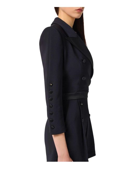 Elisabetta Franchi Black Double-Breasted Jumpsuit