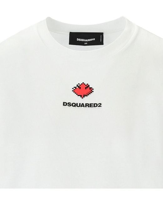 DSquared² White Logo-print T-shirt