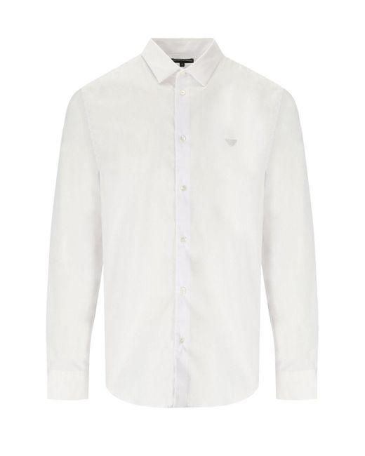 Camisa essential blanca Emporio Armani de hombre de color White