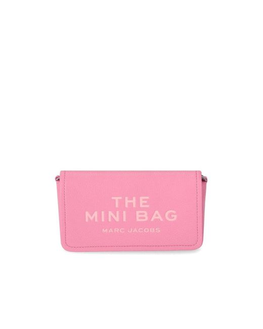 Borsa a tracolla the leather mini petal pink di Marc Jacobs