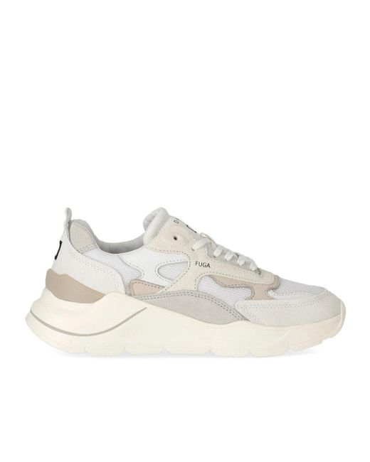 Date White Fuga canvas weisser sneaker
