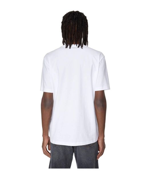 Camiseta t-just-microdiv blanca DIESEL de hombre de color White