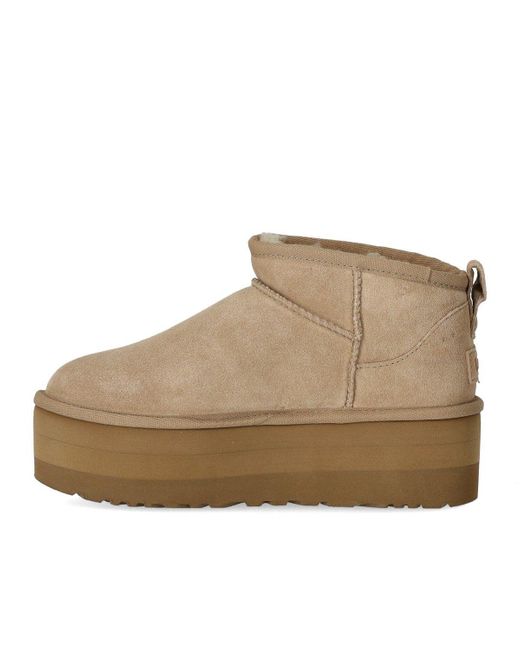 Ugg Brown Classic ultra mini platform sand stiefel