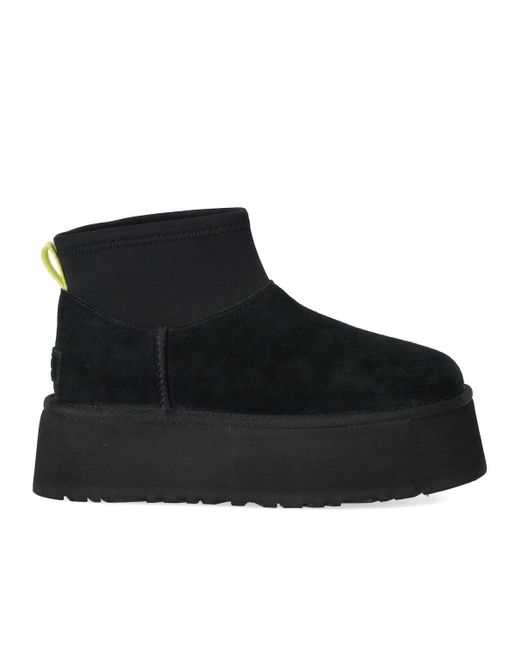 Ugg Schoenen ,Zwart ,Leer Classic Mini Dipper Boots in het Black
