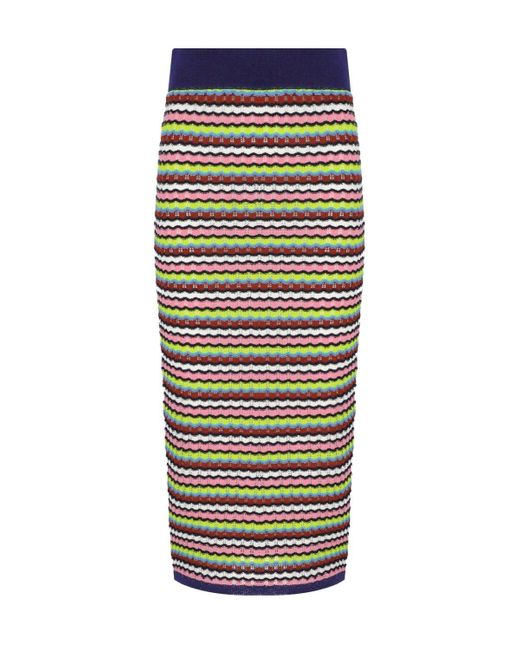 Essentiel Antwerp Himpact E Gebreide Midi Rok in het Multicolor