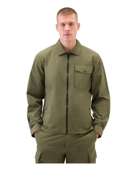 Woolrich Green Lake Shirt-Style Jacket for men