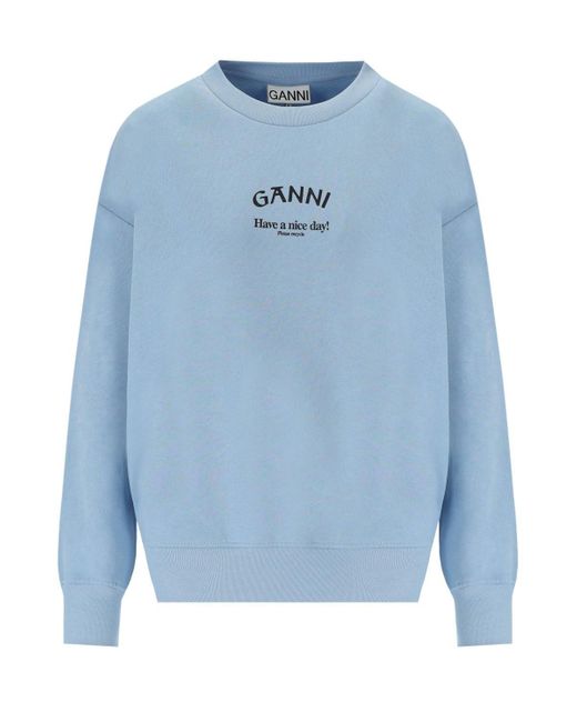 Ganni Isoli Placid Sweatshirt in het Blue