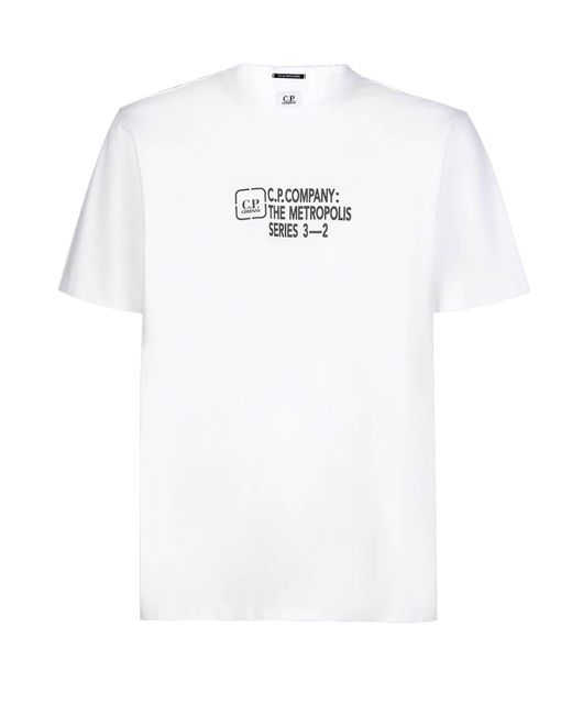 Camiseta the metropolis series graphic reverse blanca C P Company de hombre de color White