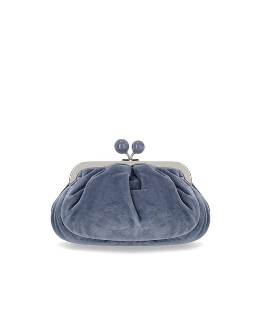 Weekend by Maxmara Blue Giochi Velvet Sugar Paper Pasticcino Clutch