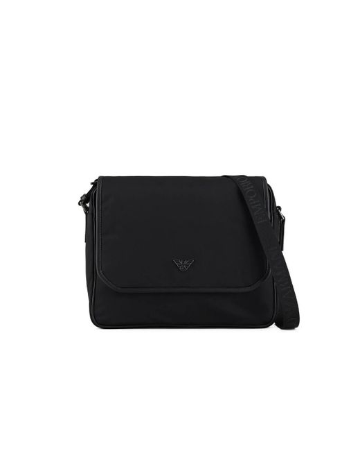 Emporio Armani Messenger Bag in Black for Men | Lyst