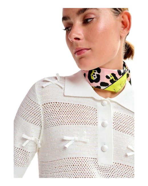 Essentiel Antwerp White Jarts Knitted Poloshirt