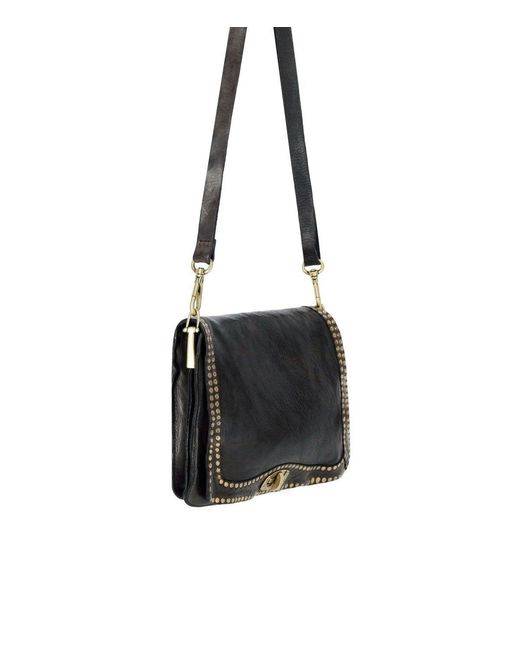 Campomaggi Black Paola Anthracite Crossbody Bag