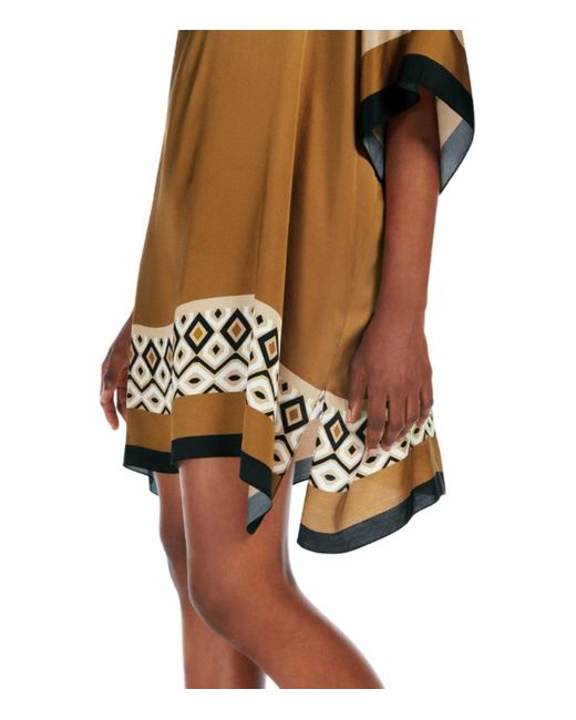 Max Mara Beachwear Canzone Kaftan Jurk in het Natural