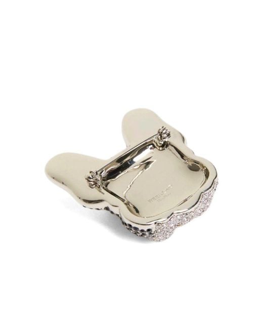Weekend by Maxmara Black Perle Bulldog And Brooch