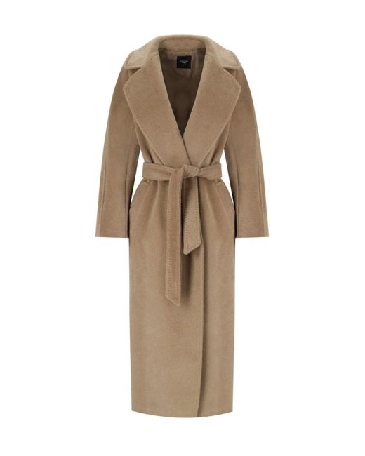 Weekend by Maxmara Tempera Cammello Coat in het Natural