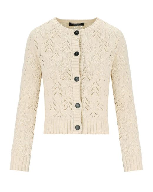 Weekend by Maxmara Natural Panaria Ecru Cardigan