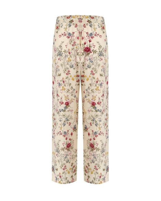 Pantalone gradara a fiori di Weekend by Maxmara in Natural