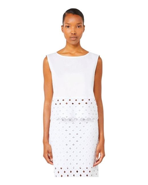 Max Mara White Beachwear Maggio Top