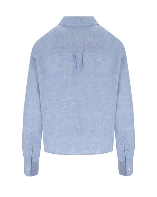 Weekend by Maxmara Blue Eureka hellablaues hemd