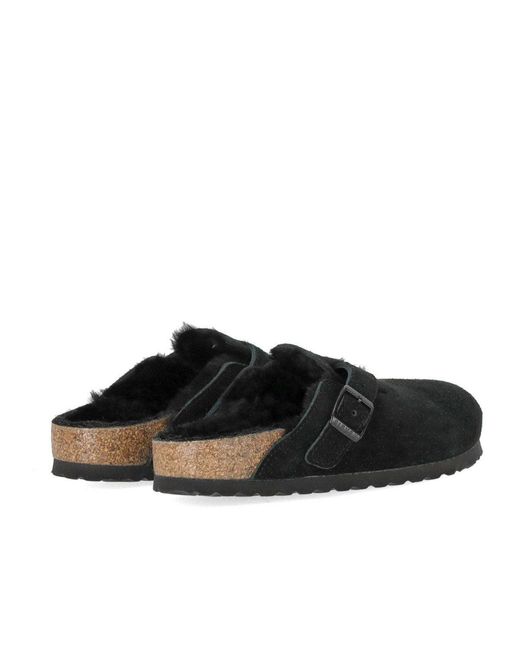 Birkenstock Black Boston Shearling Clog