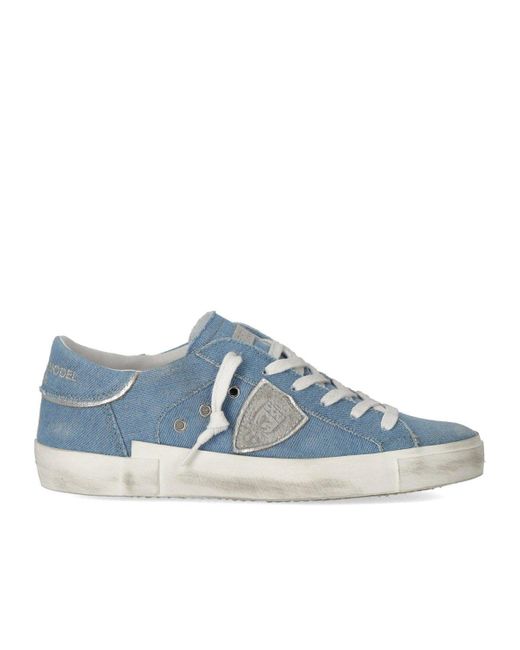 Philippe Model Blue Low-Top Sneaker