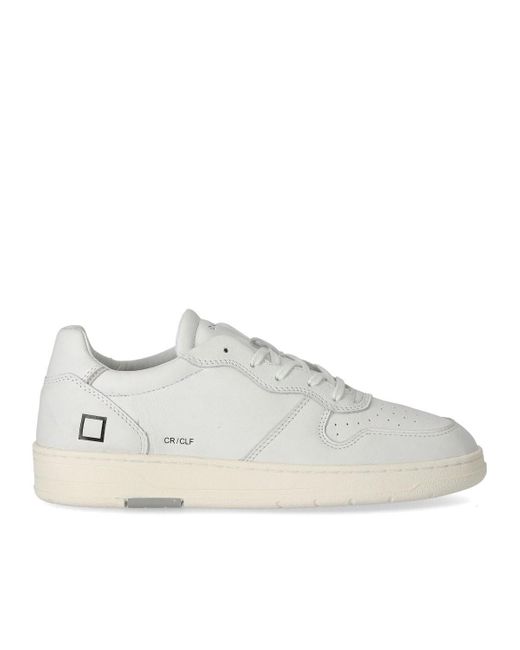 Sneaker court calf bianca di Date in White da Uomo
