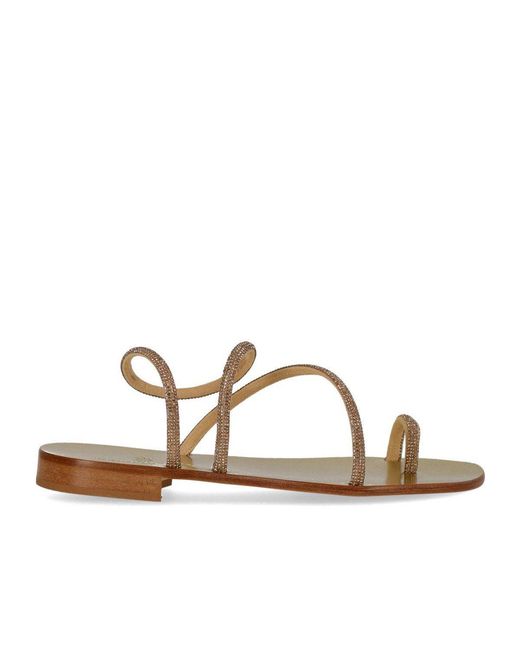 Paolo Ferrara Metallic Gouden Sandaal