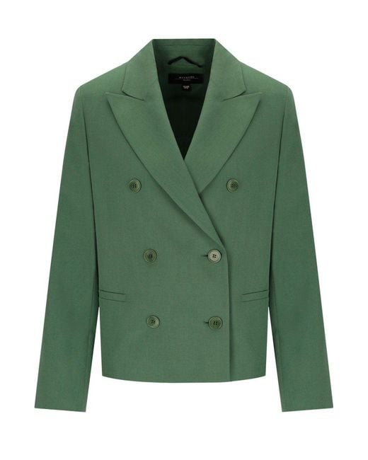 Weekend by Maxmara Green Nembi Double Breasted Blazer