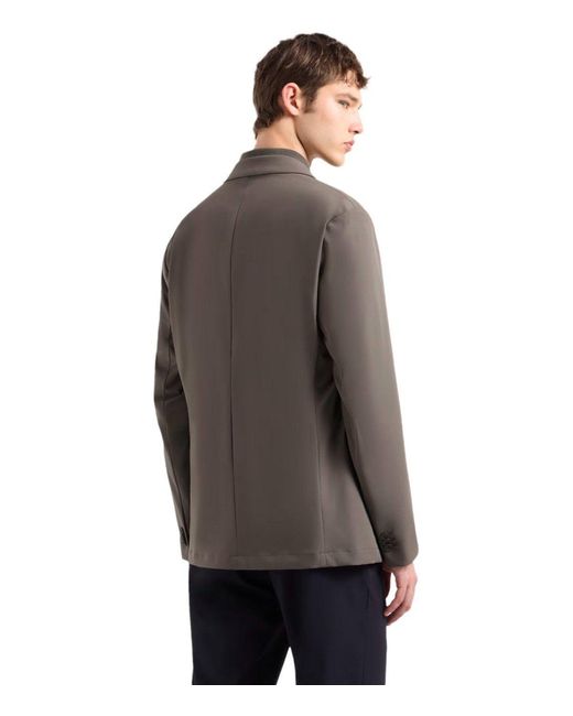 Emporio Armani Green Travel Essential Single-Breasted Jacket for men