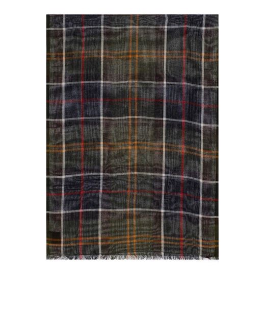 Barbour Black Welton Tartan Scarf for men
