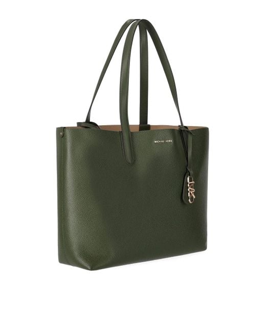 MICHAEL Michael Kors Green Large Eliza Reversible Leather Tote Bag