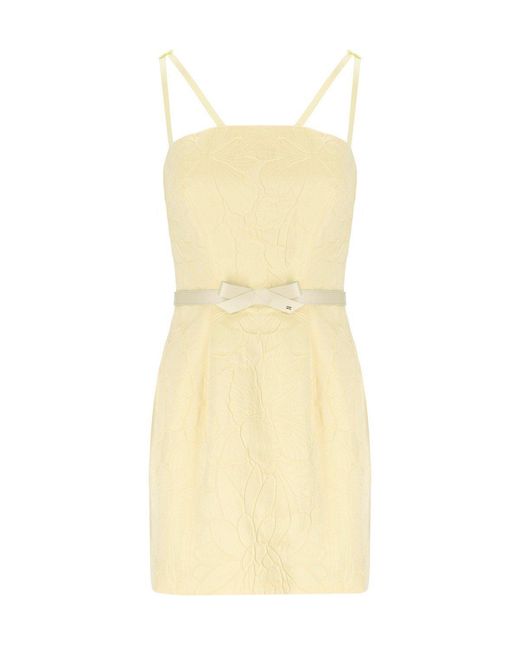 Elisabetta Franchi Natural Lemonade Belted Dress