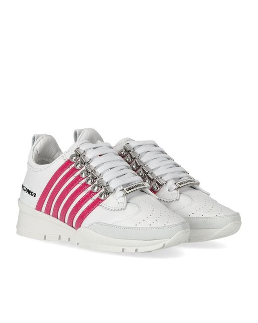 DSquared² Pink Legendary White Fuchsia Sneaker