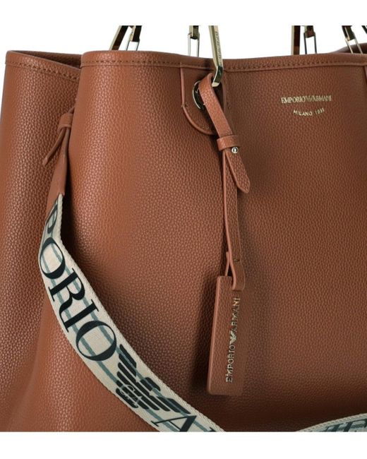 Emporio Armani Brown Myea tabak shoppertasche