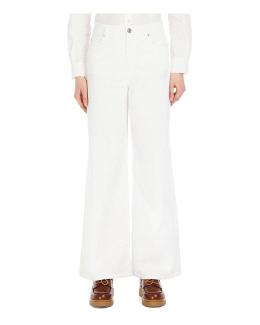 Weekend by Maxmara White Medina weisse cropped jeans