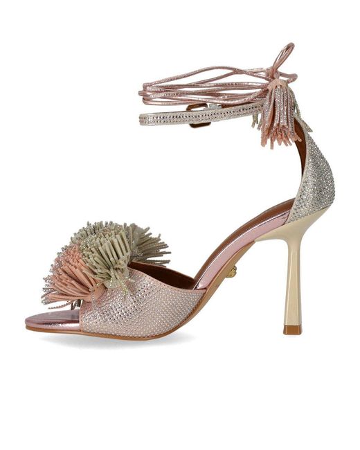 Kurt Geiger Gray Pom Pom Sandal
